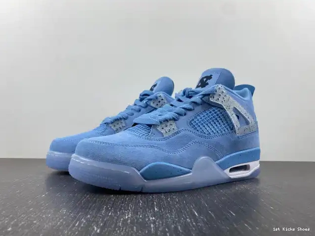 1st Kicks Shoes Jordan UNC Retro 4 (PE) HO12MNJDLS247 0603